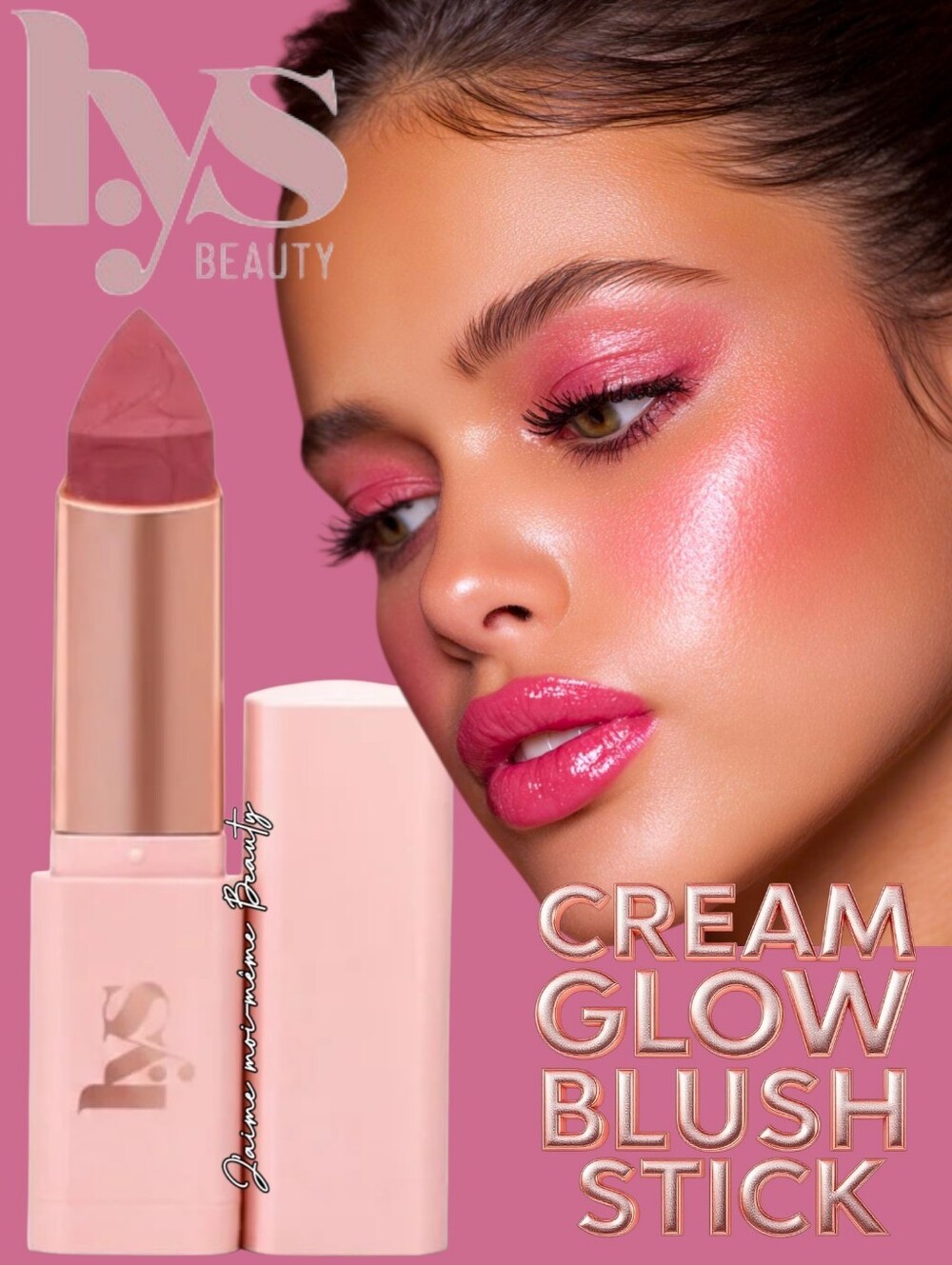 LYS Beauty Cream Glow Highlighting  Blush Stick Elite — Mauve Pink